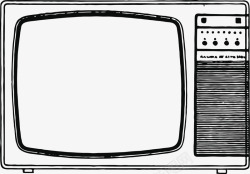 卡通家电背景老旧电视机家电手绘矢量图高清图片
