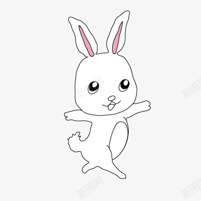 中秋兔子八月png免抠素材_新图网 https://ixintu.com 中秋 兔子 兔子简笔画 八月 白色