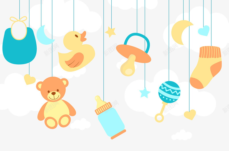 婴儿玩具png免抠素材_新图网 https://ixintu.com 卡通玩具 奶嘴 奶嘴图案 奶瓶 婴儿玩具 母婴用品 玩具