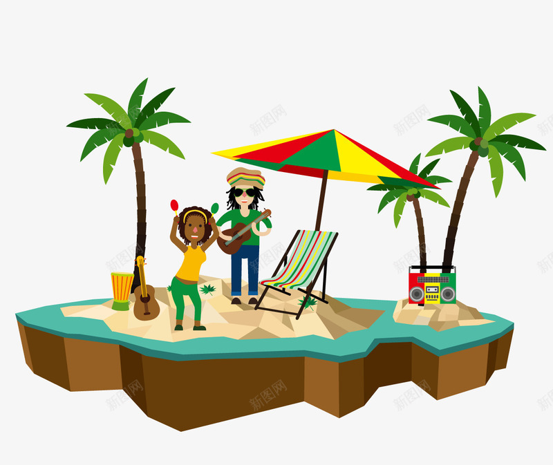 沙滩歌曲比赛png免抠素材_新图网 https://ixintu.com 乐器 免费 唱歌 歌手大赛 沙滩 海边歌曲比赛
