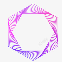 六角形紫色科技渐变网格背景图素材