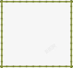 竹节边框绿色竹子边框矢量图高清图片