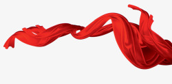 中国红漂浮丝带中国风漂浮装饰彩带高清图片