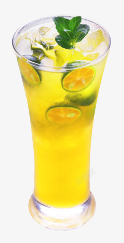 清爽的夏天金桔柠檬汁高清图片