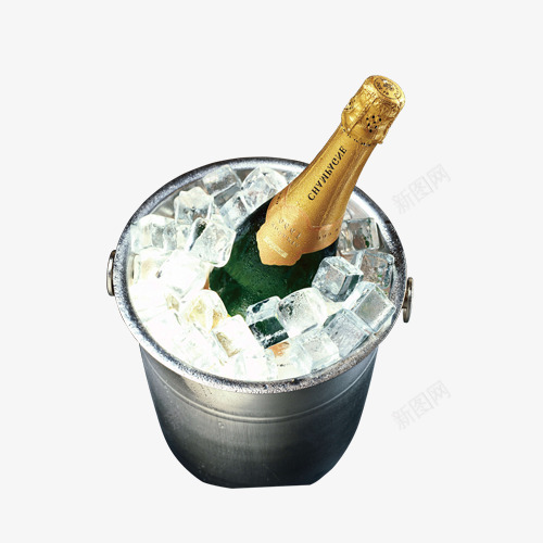 冰块香槟酒png免抠素材_新图网 https://ixintu.com 冰桶 庆祝 起泡酒 香槟