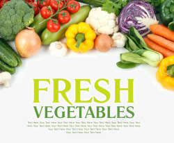 美食广告新鲜蔬菜展板高清图片