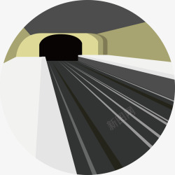 火车隧道卡通地铁隧道高清图片