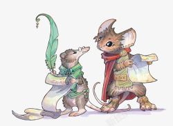 文官老鼠勇士和文官鼹鼠矢量图高清图片