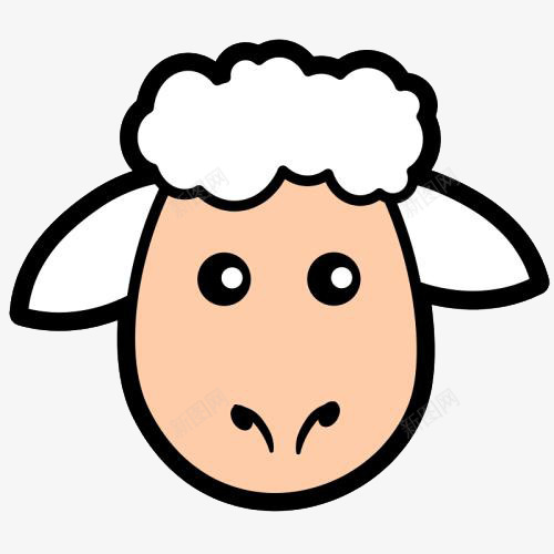 可爱小羊头像png免抠素材_新图网 https://ixintu.com 动物 卡通 头像