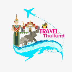 泰国旅行元素素材