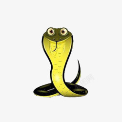 黄色眼镜蛇卖萌的眼镜蛇高清图片