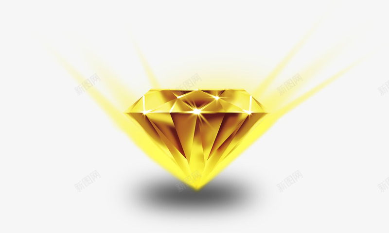 金色的钻石图标png_新图网 https://ixintu.com VIP 珠宝 金色的钻石 高档素材