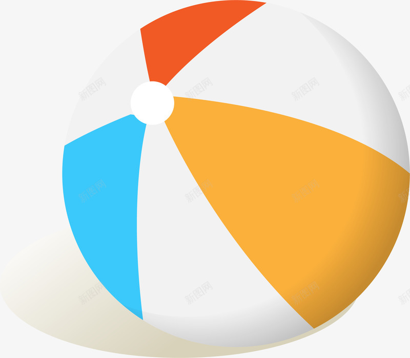 沙滩排球矢量图ai免抠素材_新图网 https://ixintu.com 卡通可爱 圆形 彩色底纹 沙滩排球 矢量图案 运动 矢量图