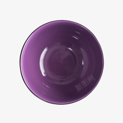 紫色的碗紫色陶瓷制品餐具碗高清图片