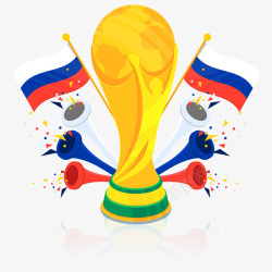 俄罗斯卡通足球世界杯奖杯高清图片