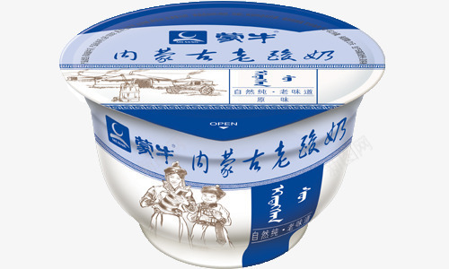 内蒙古老酸奶png免抠素材_新图网 https://ixintu.com 中国风 平面设计 老酸奶 蓝色 食品