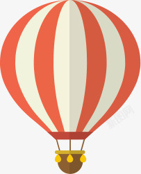 红色精灵球卡通热气球高清图片