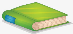开学季学习用品绿色书本素材