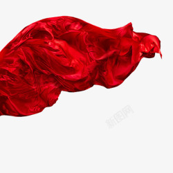 飞舞的大红绸子飘逸素材