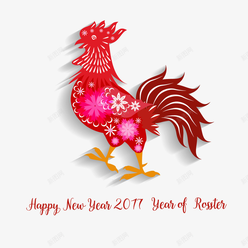 鸡年春节新年喜庆png免抠素材_新图网 https://ixintu.com 喜庆 新年 春节 鸡年