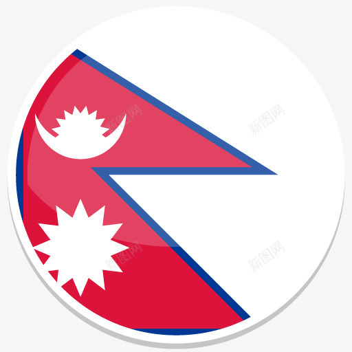 尼泊尔平圆世界国旗图标集png_新图网 https://ixintu.com nepal 尼泊尔