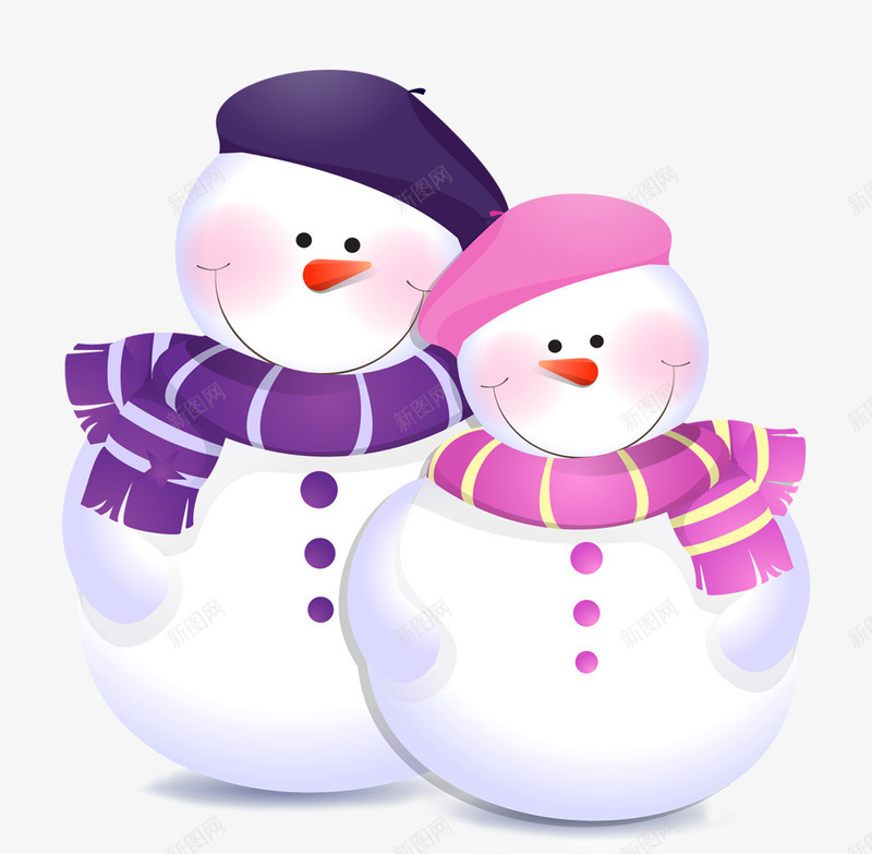 卡通雪人元素png免抠素材_新图网 https://ixintu.com 卡通雪人 圣诞元素 圣诞装饰 雪人 帽子 围巾 雪人表情