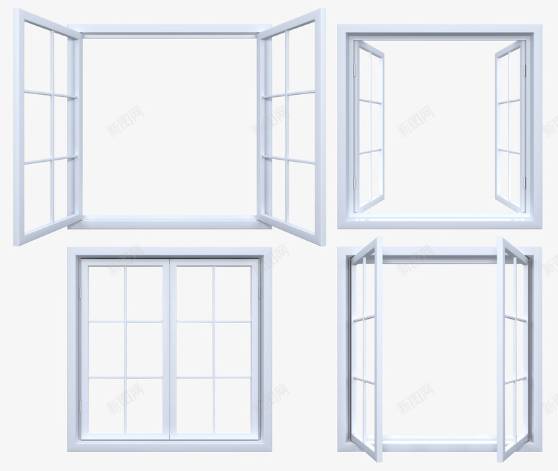 白色多种几何图形窗户造型png免抠素材_新图网 https://ixintu.com 关窗 几何 几何图形 多种 格子窗户 白色 白色窗框 窗户 造型