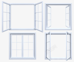 窗户白色多种几何图形窗户造型高清图片