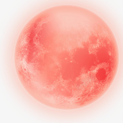 橙色月球光芒装饰图案素材