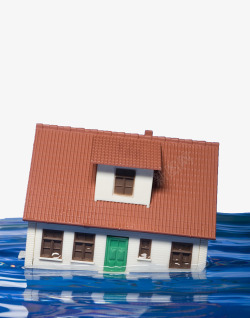 房屋被毁洪灾房屋被淹没高清图片
