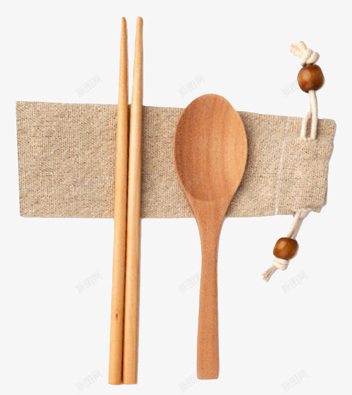 一套餐具png免抠素材_新图网 https://ixintu.com 产品实物 勺子 垫子 筷子 餐具