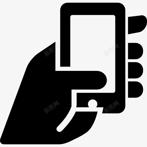 手拿着手机图标png_新图网 https://ixintu.com 一方面 工具 工具和用具 手机 控股 电话 电话机