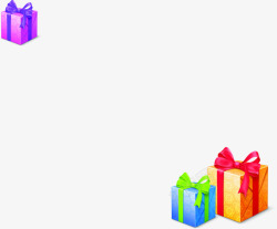 礼盒缤纷圣诞节促销海报素材