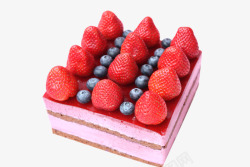 可可蛋糕草莓派对慕斯蛋糕高清图片