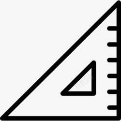 工具尺直角三角形图标高清图片