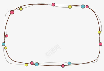 卡通边框png免抠素材_新图网 https://ixintu.com 卡通素材 圆形 新图网 线条 装饰素材 边框