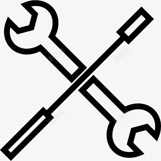 配置符号图标png_新图网 https://ixintu.com 工具和用具 扳手 维修 螺丝刀 设置 选项 配置