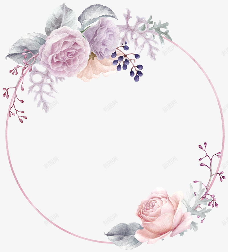 手绘花草花环png免抠素材_新图网 https://ixintu.com 小清新花草装饰 文艺花草PPT制作 植物插画 海报设计 花草包装礼盒 花草圆环 花草插画 花草装饰 花边 贺卡设计