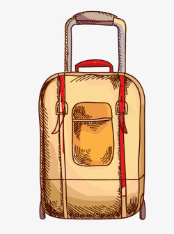 一个人的旅行旅行箱卡通高清图片