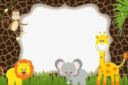 长颈鹿相框长颈鹿动物相框高清图片