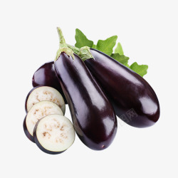 紫茄子圆茄子素材