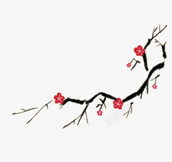 中国十大名花梅花盛开红色梅花高清图片