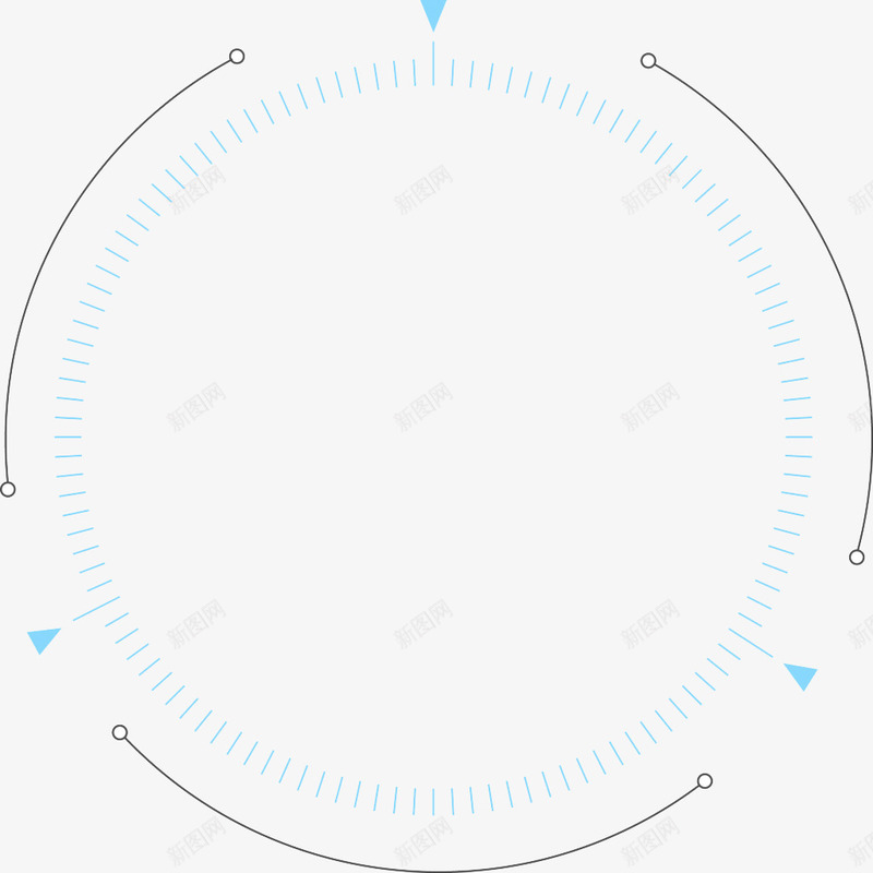 科技感表盘png免抠素材_新图网 https://ixintu.com 时钟刻度 简洁 表盘 装饰 边框