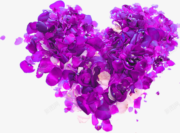紫色心形玫瑰花元素png免抠素材_新图网 https://ixintu.com 元素 玫瑰花 紫色