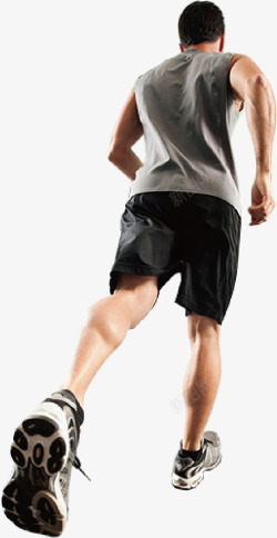 运动男士背心奔跑的背影男士矢量图高清图片