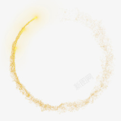 金色粒子背景粒子圆圈高清图片