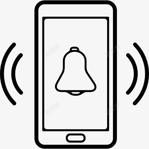 手机的闹钟铃声标志图标png_新图网 https://ixintu.com 戒指 手机 手机套 手机铃声 电话 界面 铃声