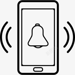 手机下铃声手机的闹钟铃声标志图标高清图片