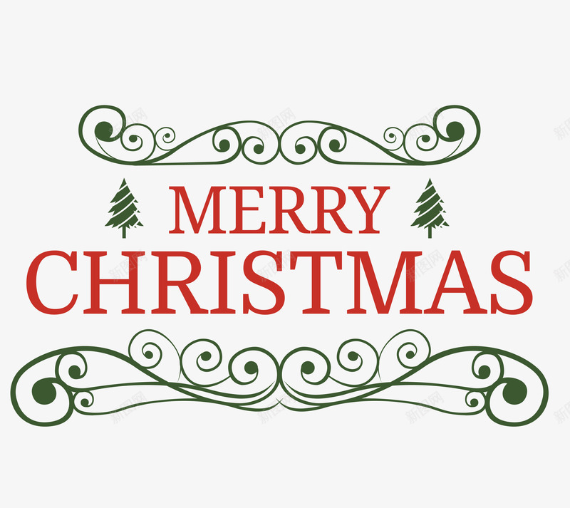圣诞节装饰英文标签png免抠素材_新图网 https://ixintu.com 圣诞快乐 字体设计 艺术字体 节日素材