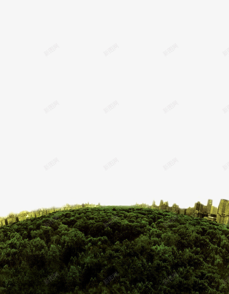 深林俯视图png免抠素材_新图网 https://ixintu.com 城市上空 森林公园 环保 绿化